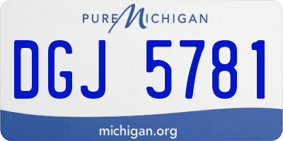 MI license plate DGJ5781