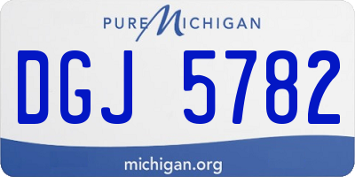 MI license plate DGJ5782
