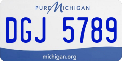 MI license plate DGJ5789