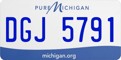 MI license plate DGJ5791