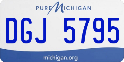 MI license plate DGJ5795