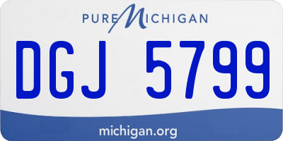 MI license plate DGJ5799