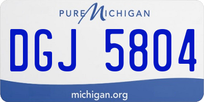 MI license plate DGJ5804