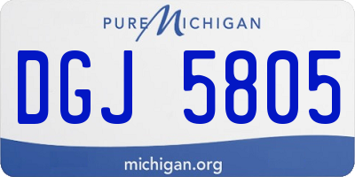 MI license plate DGJ5805