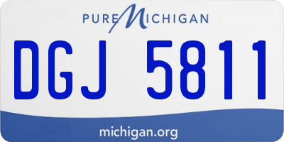 MI license plate DGJ5811
