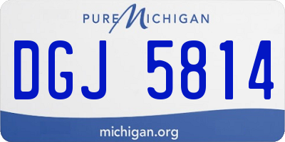 MI license plate DGJ5814