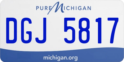 MI license plate DGJ5817