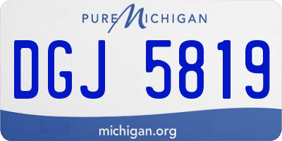 MI license plate DGJ5819