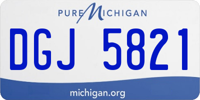 MI license plate DGJ5821