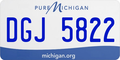 MI license plate DGJ5822