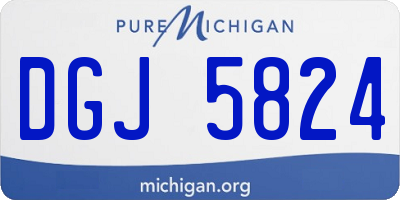 MI license plate DGJ5824