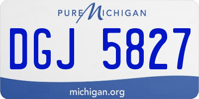 MI license plate DGJ5827