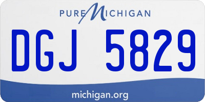 MI license plate DGJ5829