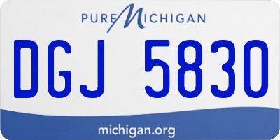 MI license plate DGJ5830