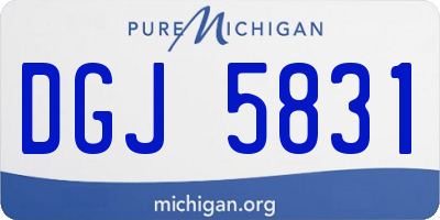 MI license plate DGJ5831