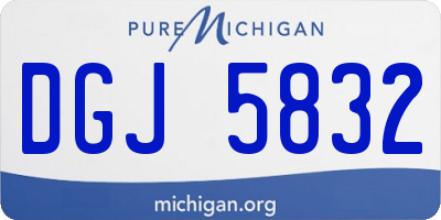 MI license plate DGJ5832