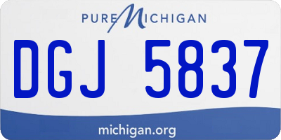 MI license plate DGJ5837