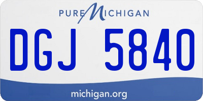 MI license plate DGJ5840