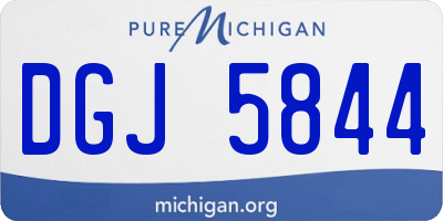 MI license plate DGJ5844