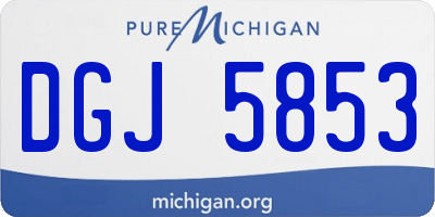 MI license plate DGJ5853