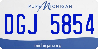 MI license plate DGJ5854