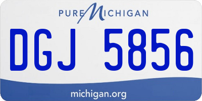 MI license plate DGJ5856