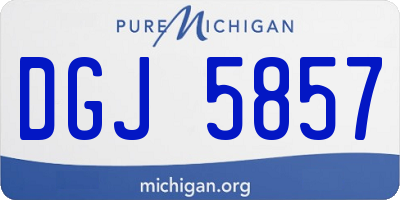 MI license plate DGJ5857