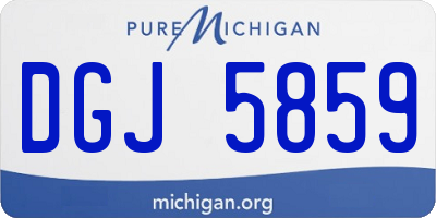 MI license plate DGJ5859