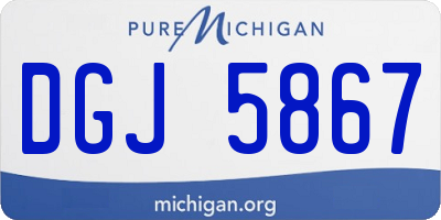 MI license plate DGJ5867