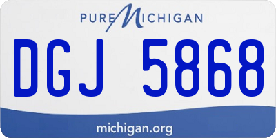 MI license plate DGJ5868