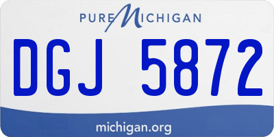 MI license plate DGJ5872