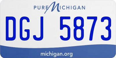 MI license plate DGJ5873