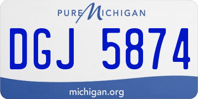 MI license plate DGJ5874