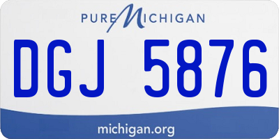 MI license plate DGJ5876