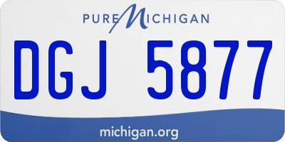 MI license plate DGJ5877