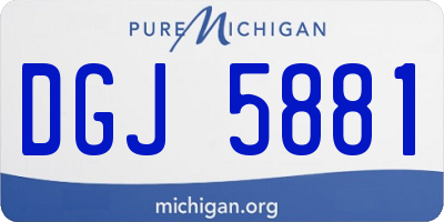 MI license plate DGJ5881