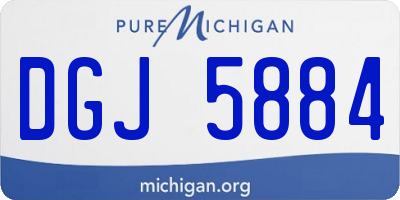 MI license plate DGJ5884