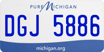 MI license plate DGJ5886