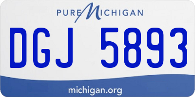 MI license plate DGJ5893