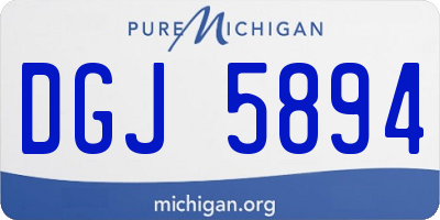 MI license plate DGJ5894
