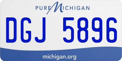 MI license plate DGJ5896