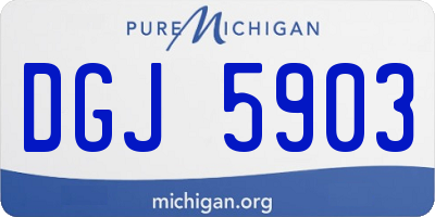 MI license plate DGJ5903