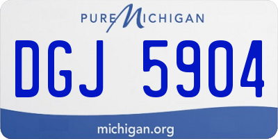 MI license plate DGJ5904