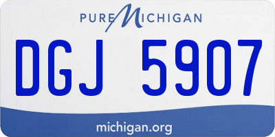 MI license plate DGJ5907
