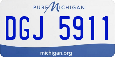 MI license plate DGJ5911