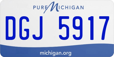 MI license plate DGJ5917