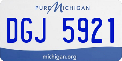 MI license plate DGJ5921