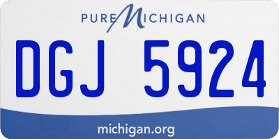 MI license plate DGJ5924