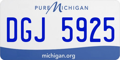 MI license plate DGJ5925