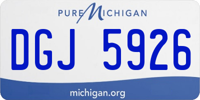 MI license plate DGJ5926